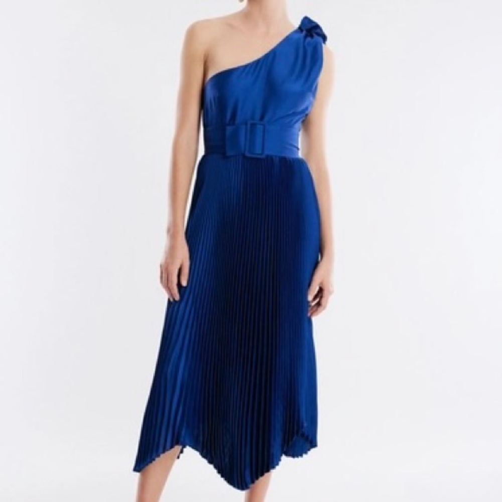 BCBGMaxAzria Lola Satin Evening Dress